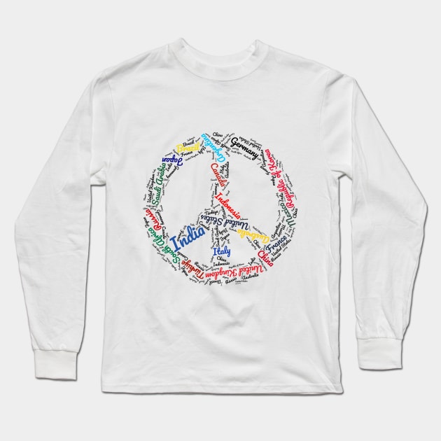 Sign of Peace | G20 Countries Long Sleeve T-Shirt by ElPatrao